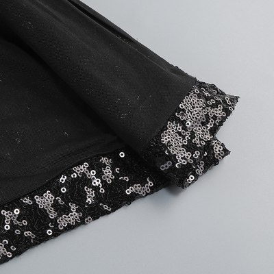 Glamorous Polyester Fabric Crown Waistline Nightclub Irregular Dress with Sequin Cocktail High Slit Summer Dress SB3285