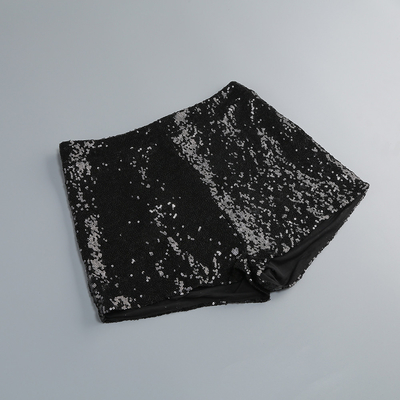 Glamorous Polyester Fabric Crown Waistline Nightclub Irregular Dress with Sequin Cocktail High Slit Summer Dress SB3285