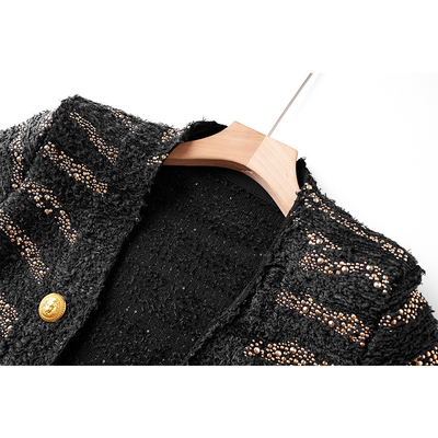 BLAZER Type Tops SR2259 Black Women's Suit 7-Day Fast Sampling and Intelligent Tracking for Fashionable Look