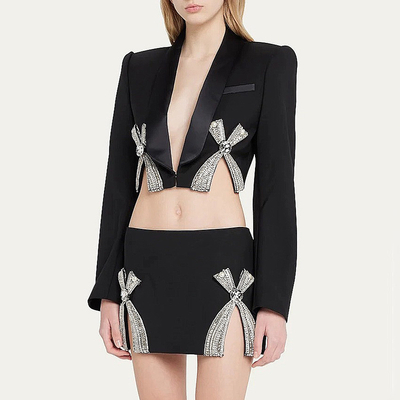 Customized Women's Clothing Kimshein SR2265 Elegant Two-Piece Fashion Set with Printing Method and Accepts Custom Logo