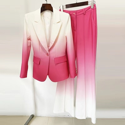SR2256 Blue Two-Piece Business Suit Spring Autumn Formal Elegant Fashion Long Pants Suit with None Decoration