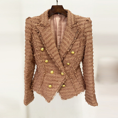s SR2252 Kimshein Luxury Classic Women's Two-Piece Shorts Suit Winter Coat Pure Color Clothing Collection