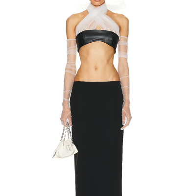 Summer Short Sleeve Two-Piece Set with Decorative Pleated Skirt SS2270 The Perfect Combination of Style and Comfort