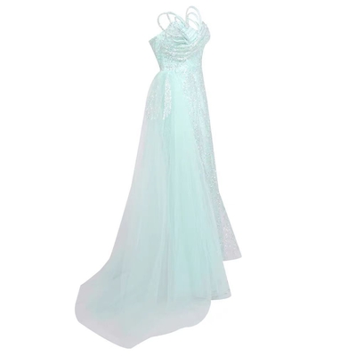 ED2605 Elegant and Luxurious Party Dress Sparkly Sleeveless Evening Gown with 220g Fabric Weight