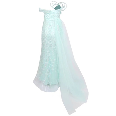 ED2605 Elegant and Luxurious Party Dress Sparkly Sleeveless Evening Gown with 220g Fabric Weight