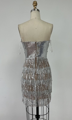 ED2572 Women's Evening Dress Sophisticated Off-Shoulder Gown with Sparkling Water Diamonds and Crystal Embellishments