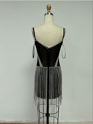ED2575 Kimshein Fashionable and Elegant Luxury Evening Dress Mini Dress Sexy Crystal Dress Women's Rhinestone from Trusted