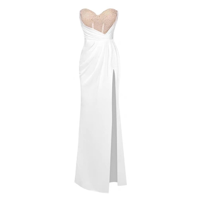 7-Day Fast Sampling Intelligent Tracking Supported ED2584 Women's Pearl Embellished Maxi Dress for Formal Dance Party