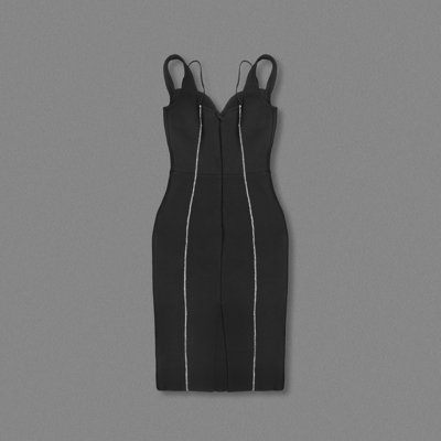 Stock/Ready to Ship SB3239 Black Bandage Dress Cocktail Party Women's Sleeveless Dress Split Hollow Out Bodycon Dress