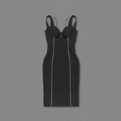 Stock/Ready to Ship SB3239 Black Bandage Dress Cocktail Party Women's Sleeveless Dress Split Hollow Out Bodycon Dress