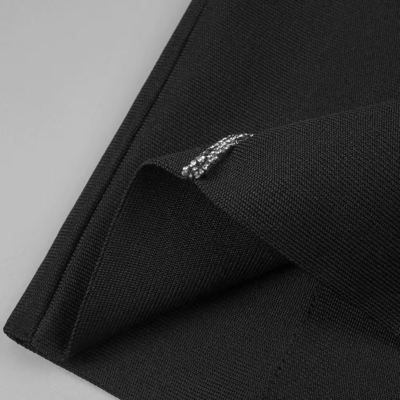 Stock/Ready to Ship SB3239 Black Bandage Dress Cocktail Party Women's Sleeveless Dress Split Hollow Out Bodycon Dress