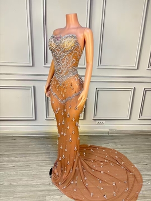 AD2375 Luxurious Wedding Cocktail Dress for Women 7 Days Fast Sampling Intelligent Tracking Supported Sparkling Rhinestones