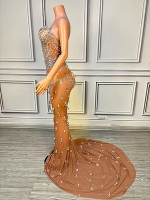 AD2375 Luxurious Wedding Cocktail Dress for Women 7 Days Fast Sampling Intelligent Tracking Supported Sparkling Rhinestones