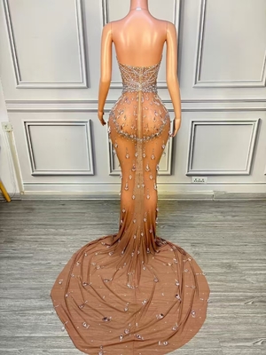 AD2375 Luxurious Wedding Cocktail Dress for Women 7 Days Fast Sampling Intelligent Tracking Supported Sparkling Rhinestones