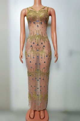 AD2429 High Fashion Celebrity Dress Sexy Crystal Dress Women's Diamond Skirt Women's Birthday Dress Diamond Crystal