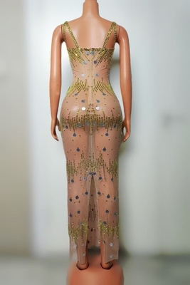 AD2429 High Fashion Celebrity Dress Sexy Crystal Dress Women's Diamond Skirt Women's Birthday Dress Diamond Crystal