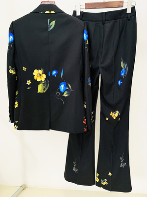 Trade Assurance Custom Logo SR2249 Floral Print Women's Long Sleeve Evening Dress for Sophisticated and Elegant Ladies