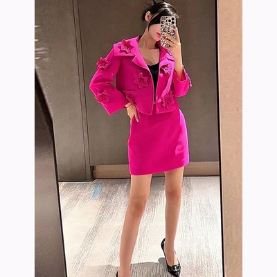 V-Neck Collar SR2244 Women's Fashion Floral Two-Piece Suit Design with 7-Day Fast Sampling and Intelligent Tracking Support
