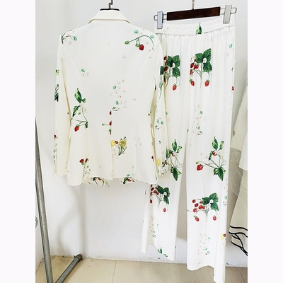 Formal Style SR2242 White Two-Piece Set for Women's Elegant Business Party Wear in Polyester