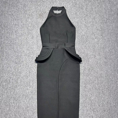SB3199 Round Neck Open Back Evening Dress with Zipper Intelligent Tracking and Customizable Logo Placement Support