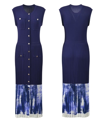 Customizable Women's Fashion Holiday Dress KD2300 Elegant and Sleeveless Knitted Dress for Formal Events Made