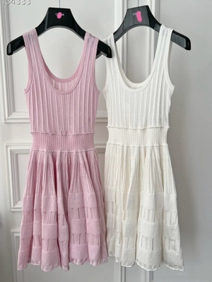 None Print Method KD2306 Summer Women's Elegant and Stylish Knitted Mini Skirt Casual Tight Stretch Cocktail Party Dress