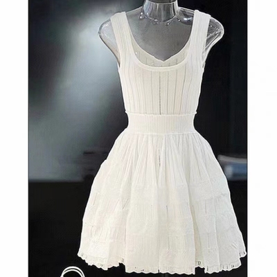 None Print Method KD2306 Summer Women's Elegant and Stylish Knitted Mini Skirt Casual Tight Stretch Cocktail Party Dress