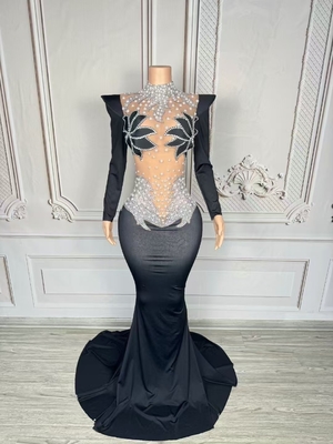 Guangdong AD2431 Women's Evening Dress with Luxurious Cocktail Dress Rhinestone Dance Hall Performance Sexy Sheath Dress