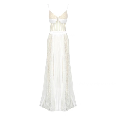 ED2487 Women's Long Evening Dress Luxurious Sequin Party Dress with Mesmerizing Details and Flattering Silhouette
