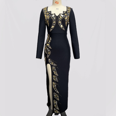 600 Spring LS2541 Kimshein Fashion Dress for Women Shiny Party Bandage Dress Limited Stock Spring Collection