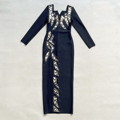 600 Spring LS2541 Kimshein Fashion Dress for Women Shiny Party Bandage Dress Limited Stock Spring Collection
