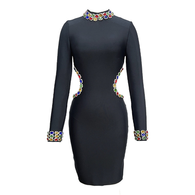 LS2543 End Fashion Party Crystal Mini Skirt Bandage Skirt with 7-Day Fast Sampling and Intelligent Tracking Support