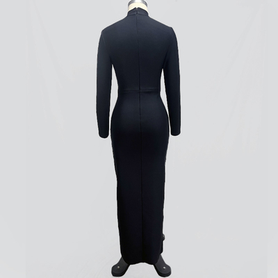 LS2545 Kimshein Long-Sleeved Bodycon Dress Crystal Evening Dress Diamond Set Women Bandage Dress for Immediate Delivery
