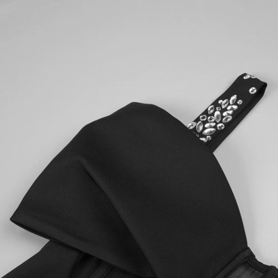High Slit and Sheer Netting Add a Touch of Elegance to this Sexy Black Maxi Dress Perfect for a Party Look