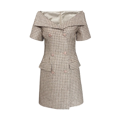 Eco-friendly Knitted Material KD2321 Women's Sexy Party Dress Summer Short Sequin Women's Fashion One-line Dress