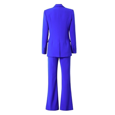2023 Spring Summer Women's Fashion Clothing SR2226 Sports Jacket and Elegant Suit Pants Two-Piece Set for Women Shiny Satin