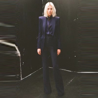7 Days Fast Sampling SR2218 Kimshein Women's Fancy Blazer and Pants Suit Bright Colored Two-Piece Set with Latest Design
