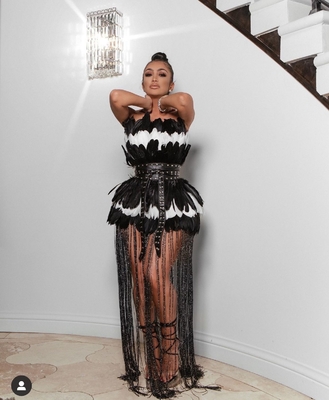 Straight Knife ED2512 Elegant Feather Dress for Women's Evening Party Luxurious Fringe Dance Dress Sexy Fringe and Tassels