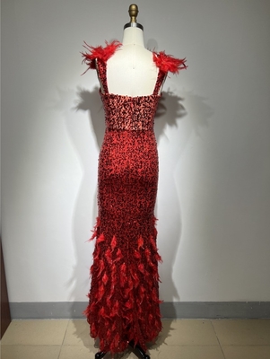 ED2488 Kimshein Maxi Dress for Women Featuring Stunning Pearl Beading and Glittering Sequins Size Options S-L