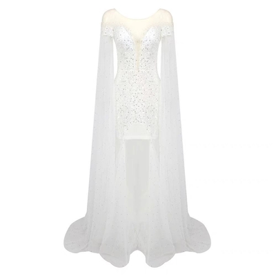 Kimshein ED2505 Fashionable Luxurious end Pearl Beaded Maxi Dress for Women's Party Dress