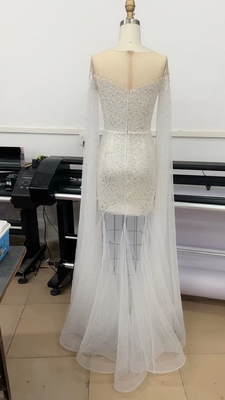 Kimshein ED2505 Fashionable Luxurious end Pearl Beaded Maxi Dress for Women's Party Dress