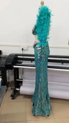 Elegant ED2504 Women's Fashion Dress for Evening Party Pure Color Weaving Method Formal Dress