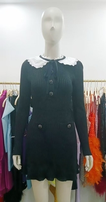 Kimshein Women's Knit Dress Fashion Sexy Party Mini Dress with No Decorations in Polyester/Spandex