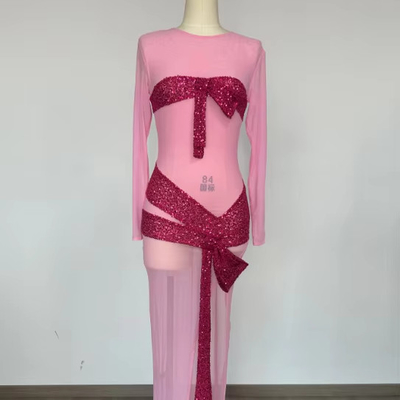 Summer LS2575 Kimshein Sexy Dress for Women Long Sleeve Evening Gown for Nightclub and Birthday Party Limited Time Offer
