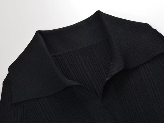 kimsheinfashion KD2265 Mermaid Knit Dress Winter Dress Black Dress Elegant Women Flare Sleeve 100 and Ready to Ship Fast