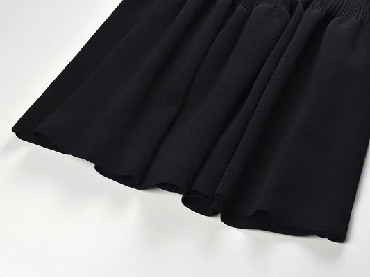 kimsheinfashion KD2265 Mermaid Knit Dress Winter Dress Black Dress Elegant Women Flare Sleeve 100 and Ready to Ship Fast