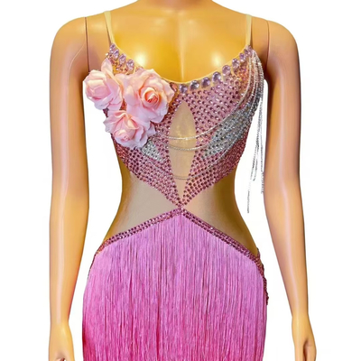 AD2301 Kimshein Handmade Fashion Fringe Elegant Luxury Party Dress for Women in Customizable Fringe Embroidery and Logo