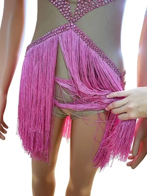 AD2301 Kimshein Handmade Fashion Fringe Elegant Luxury Party Dress for Women in Customizable Fringe Embroidery and Logo