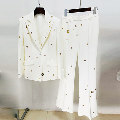 1 Piece/Package SS2219 Women's Plus Size Long Sleeve Elegant Two-Piece Long Suit Luxurious Casual Dress