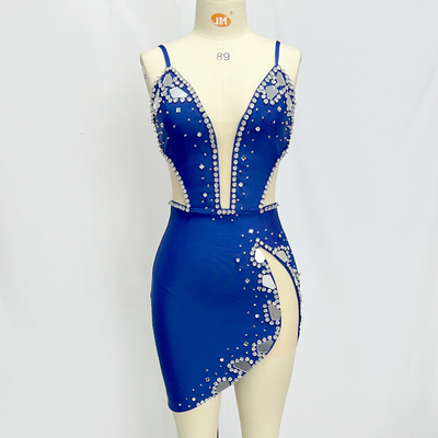 ED2503 Designer Bandage Dress Women's Fashionable Evening Gown with Customized Plush Printing and Breathable Fabric